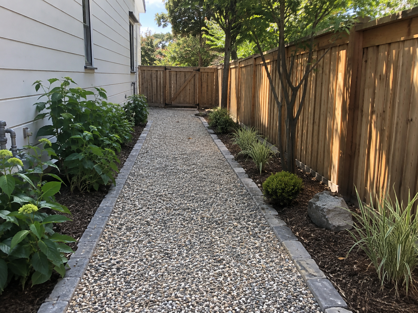 Gravel landscaping