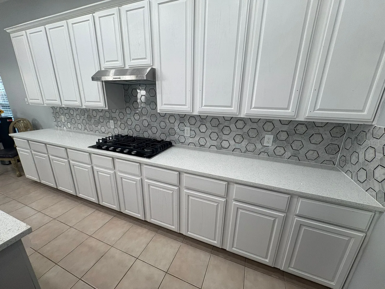 Kitchen countertop project for Quartz service